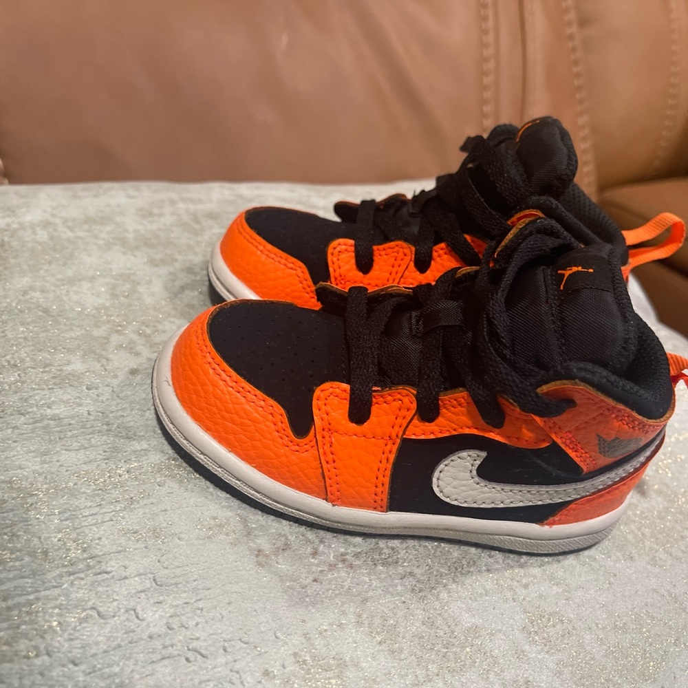 Kids' Orange and Black Sneakers